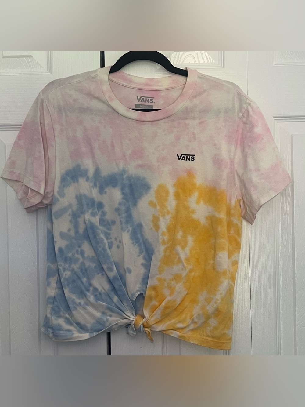 Vans Tie-Dye Short Sleeved Front Knot Crop Top